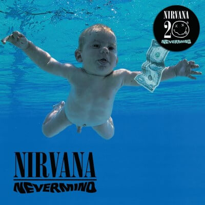 Capa do disco Nevermind 20th-anniversary edition.