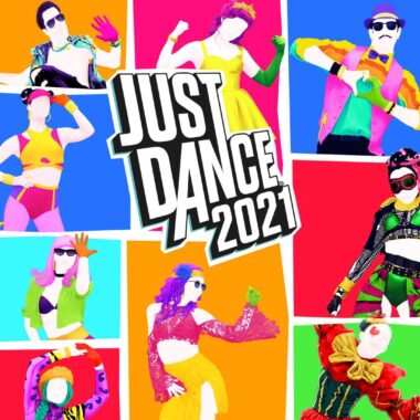 Imagem promocional do Just Dance 2021, com várias personagens do jogo.