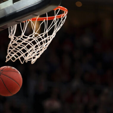 Bola de basquete em jogo